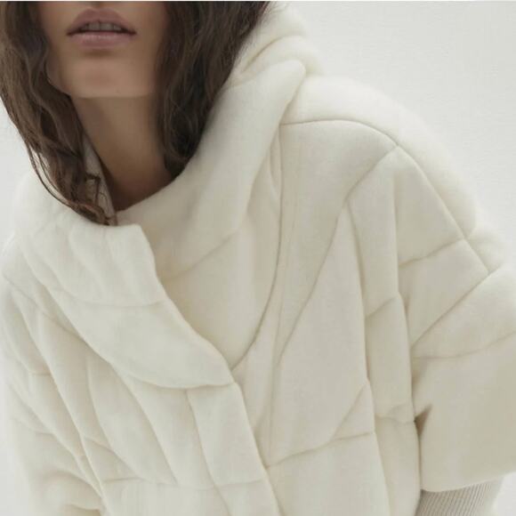 Naked Cashmere Patti Puffer Hooded Jacket Size XS/S, Ecru - Picture 4 of 16